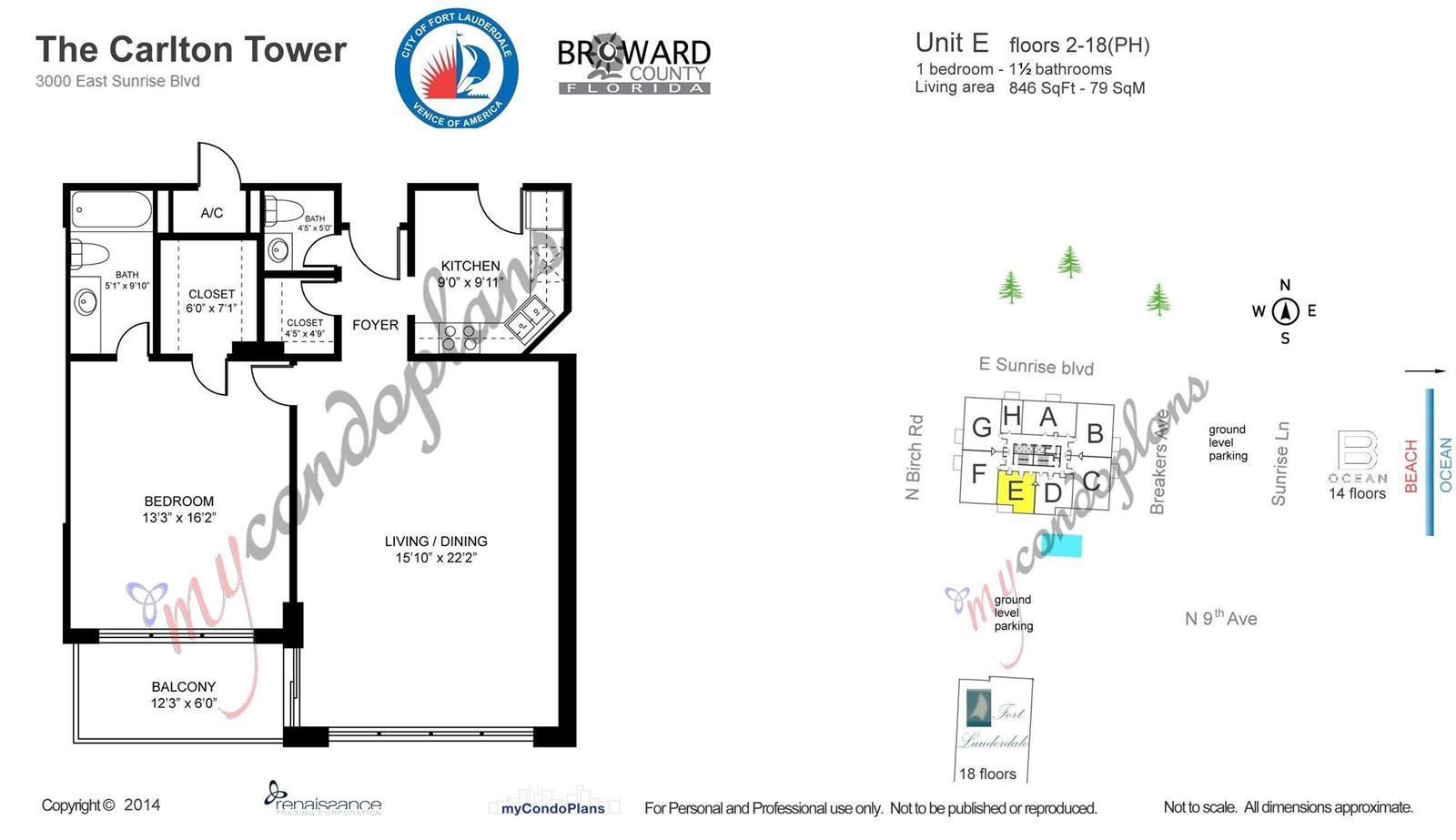 3000 E SUNRISE Boulevard # 12E, Fort Lauderdale FL 33304